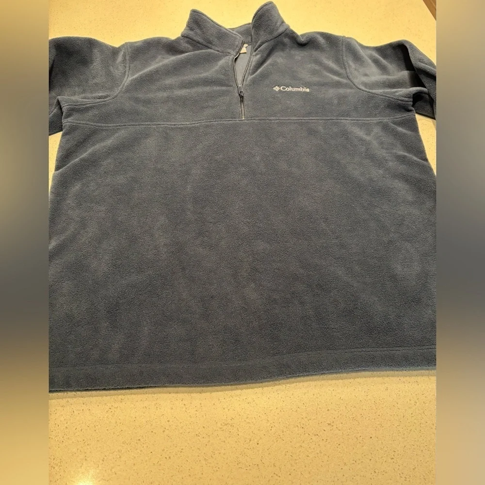 Columbia Navy Half-Zip Fleece, Men’s, Size XXL